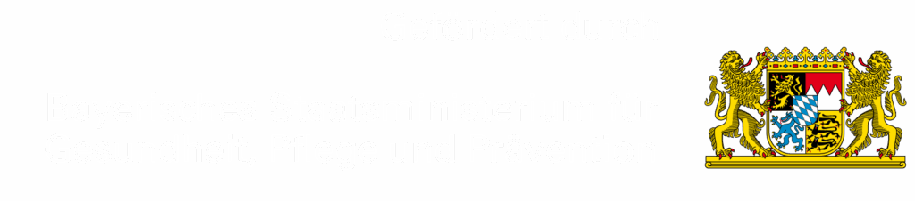 Logo Bayerisches Staatsministerium für Gesundheit, Pflege und Prävention